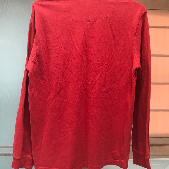 Puritan Oversized Red Button Up Pullover - Picture 2 of 3